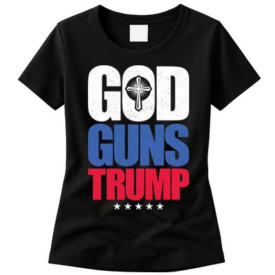 God Guns & Donald Trump Womens T-Shirt