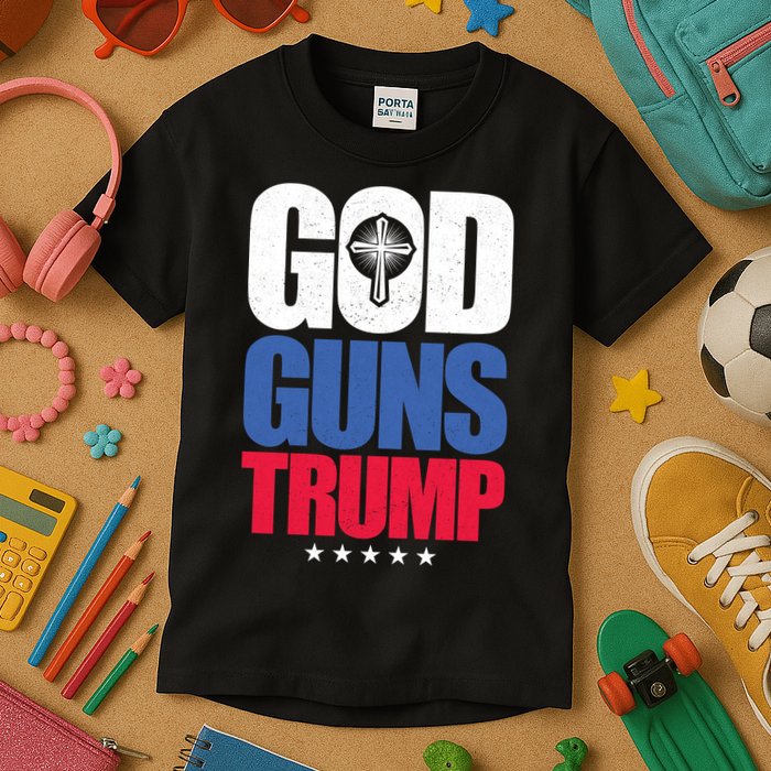 God Guns & Donald Trump Kids T-Shirt
