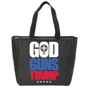 God Guns & Donald Trump Zip Tote Bag