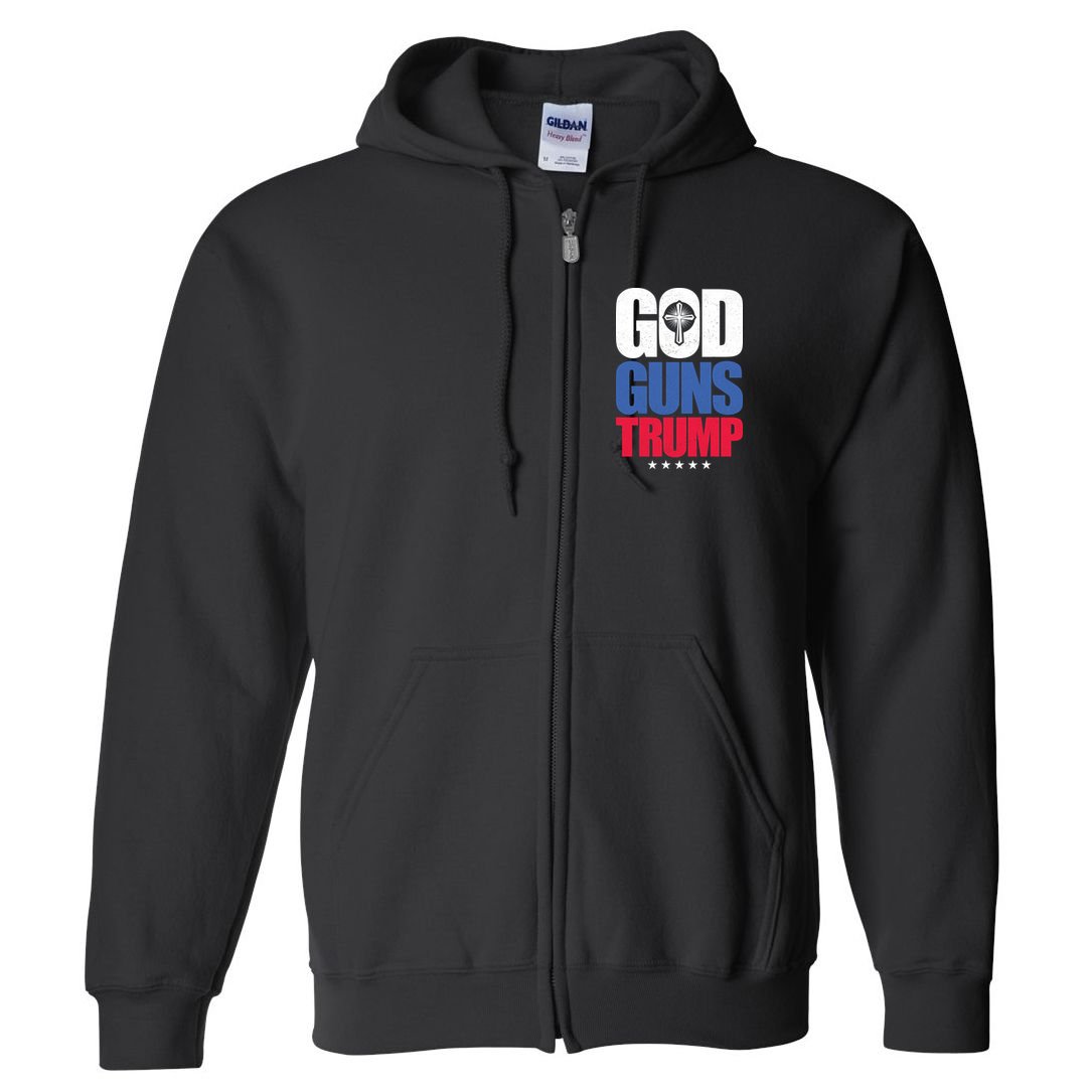 God Guns & Donald Trump Full Zip Hoodie