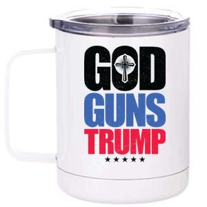 God Guns & Donald Trump 12 oz Stainless Steel Tumbler Cup