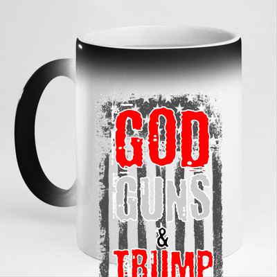 God Guns & Trump 11oz Black Color Changing Mug