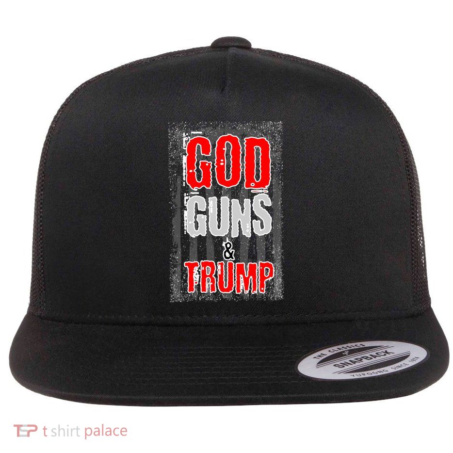 God Guns & Trump Flat Bill Trucker Hat