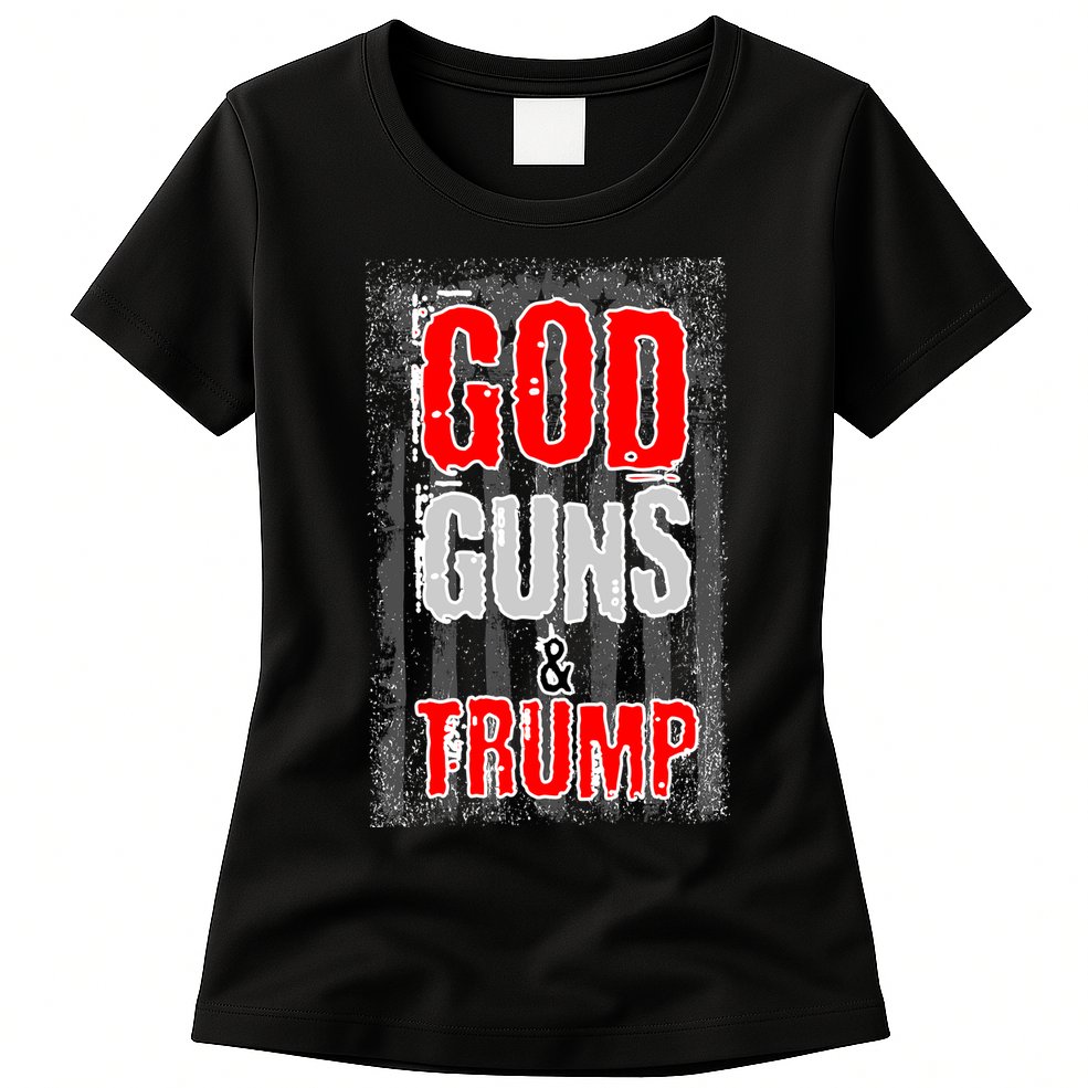 God Guns & Trump Womens T-Shirt