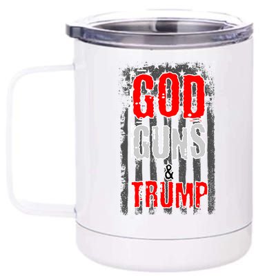 God Guns & Trump 12 oz Stainless Steel Tumbler Cup