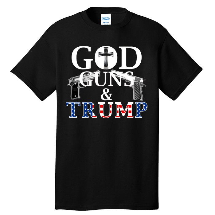 God Guns & Trump Donald President of the United States Tall T-Shirt