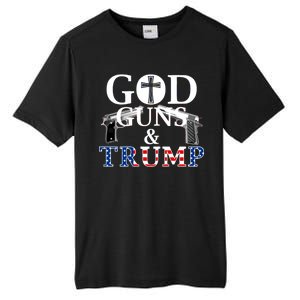 God Guns & Trump Donald President of the United States Tall Fusion ChromaSoft Performance T-Shirt