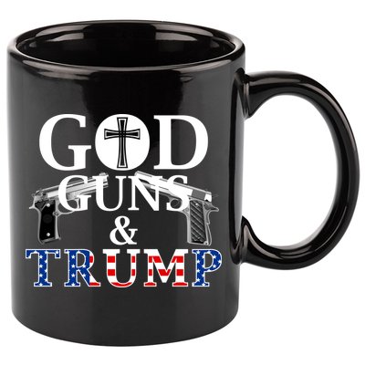 God Guns & Trump Donald President of the United States 11oz C Handle Ceramic Mug