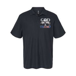 God Guns & Trump Donald President of the United States Softstyle Adult Sport Polo