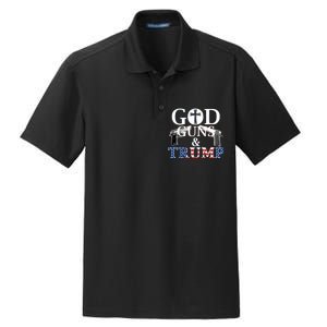 God Guns & Trump Donald President of the United States Dry Zone Grid Polo