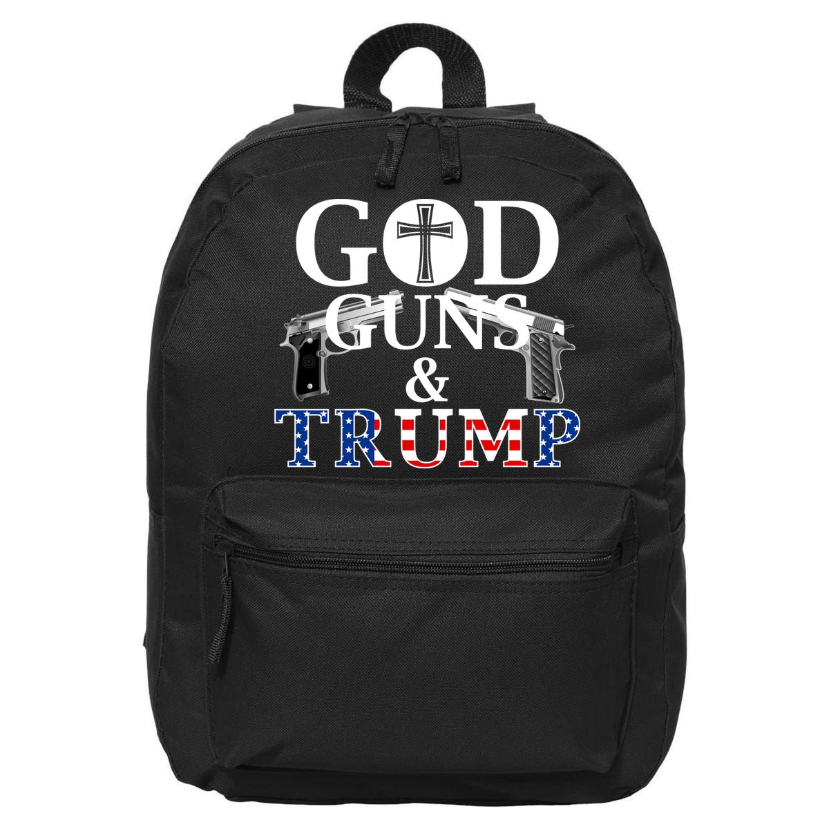 God Guns & Trump Donald President of the United States 16 in Basic Backpack