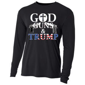 God Guns & Trump Donald President of the United States Cooling Performance Long Sleeve Crew