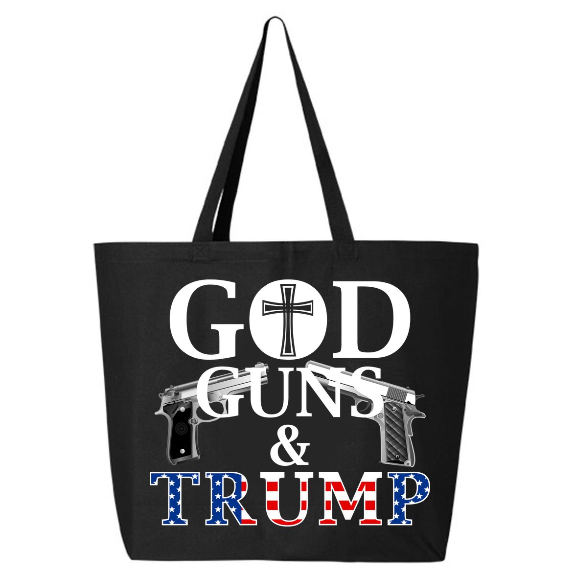 God Guns & Trump Donald President of the United States 25L Jumbo Tote