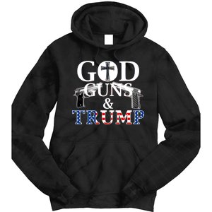 God Guns & Trump Donald President of the United States Tie Dye Hoodie