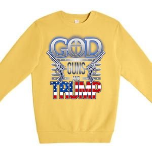 God Guns And Donald Trump Premium Crewneck Sweatshirt