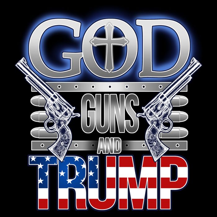 God Guns And Donald Trump Cooling Performance Crew T-Shirt