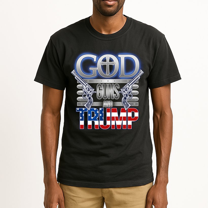 God Guns And Donald Trump Tall T-Shirt