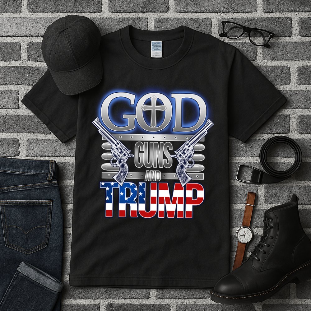God Guns And Donald Trump Tall T-Shirt