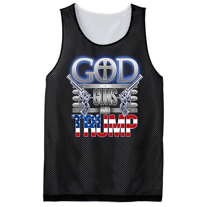 God Guns And Donald Trump Mesh Reversible Basketball Jersey Tank