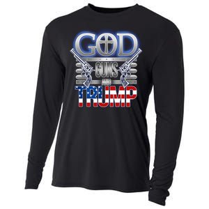 God Guns And Donald Trump Cooling Performance Long Sleeve Crew