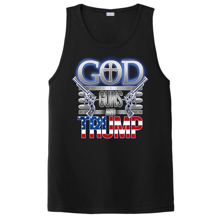 God Guns And Donald Trump PosiCharge Competitor Tank