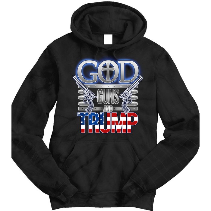 God Guns And Donald Trump Tie Dye Hoodie