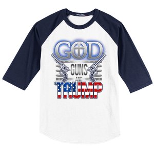 God Guns And Donald Trump Baseball Sleeve Shirt