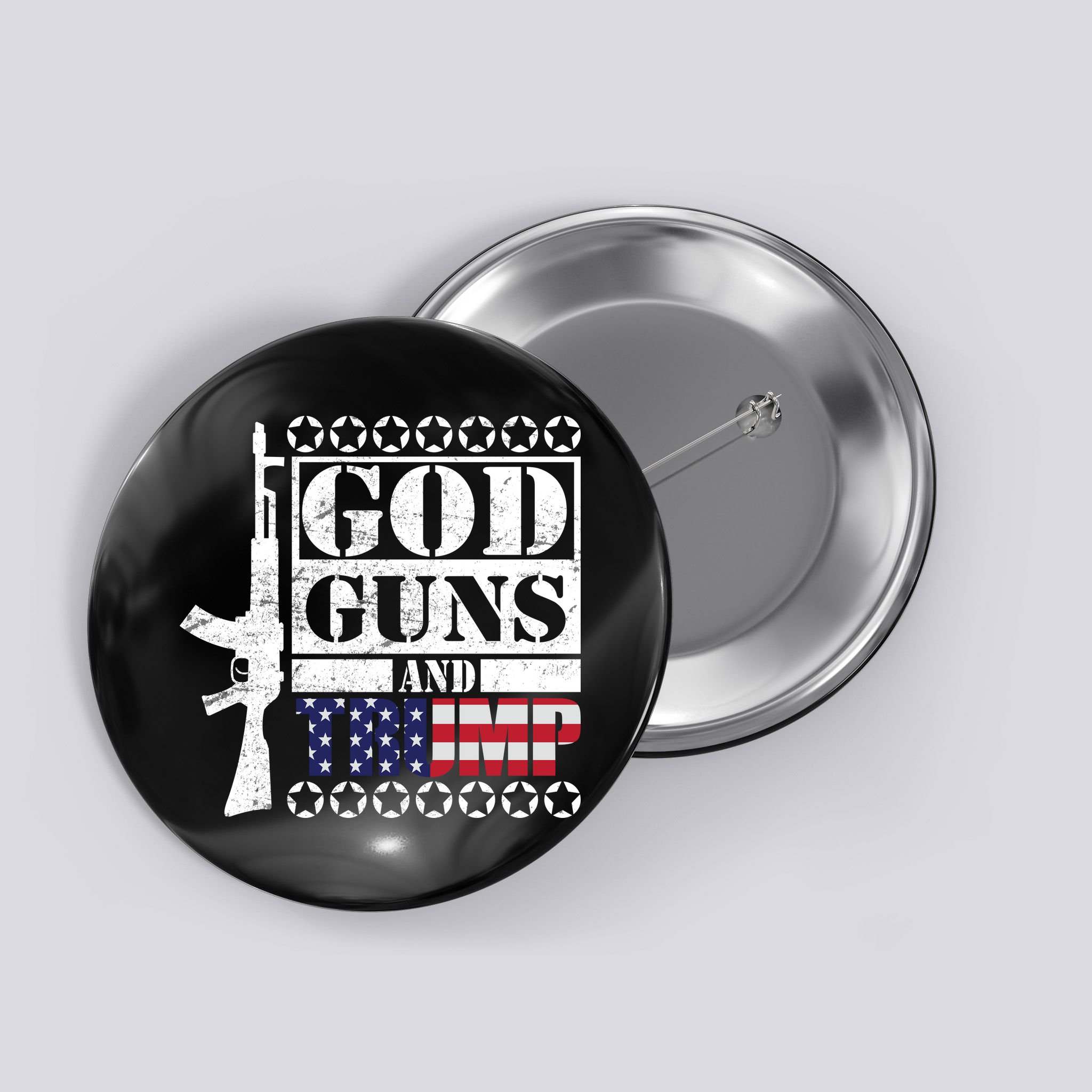 God Guns Trump Button