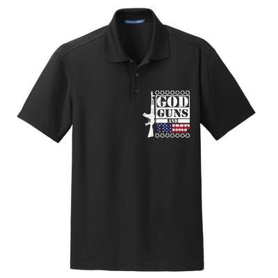 God Guns Trump Dry Zone Grid Polo