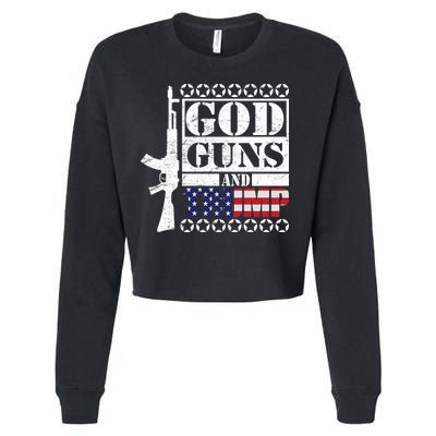 God Guns Trump Cropped Pullover Crew
