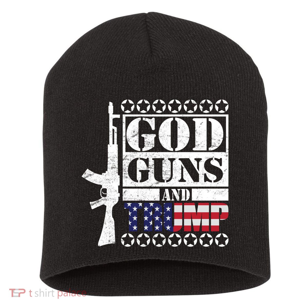 God Guns Trump Short Acrylic Beanie