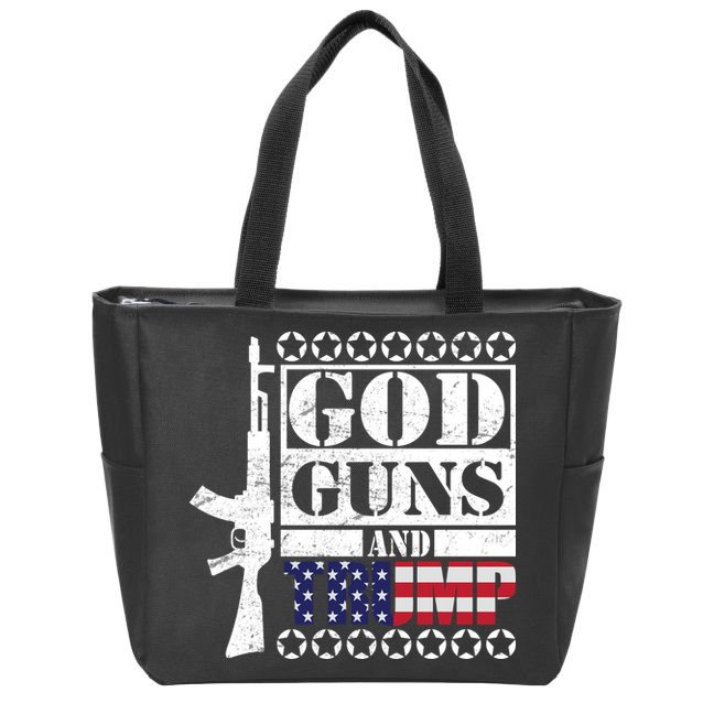 God Guns Trump Zip Tote Bag