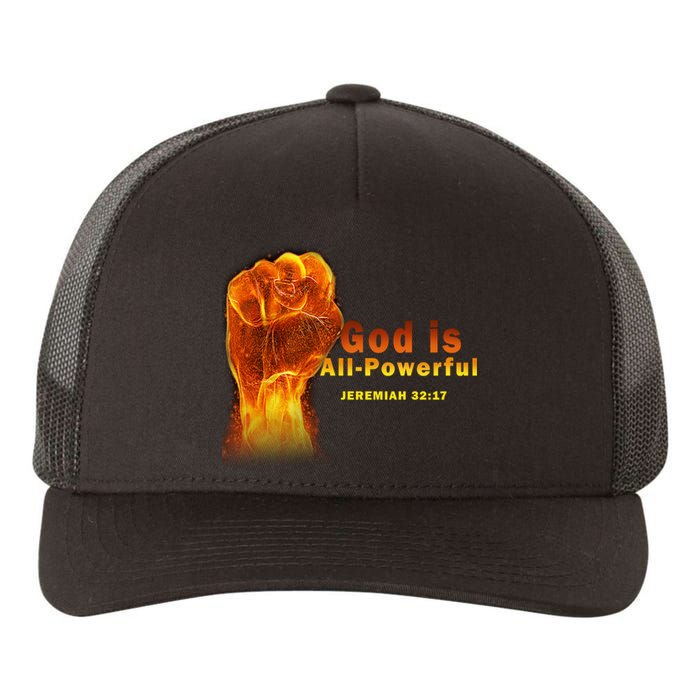 God is All-Powerful Yupoong Adult 5-Panel Trucker Hat