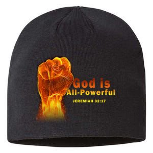 God is All-Powerful Sustainable Beanie