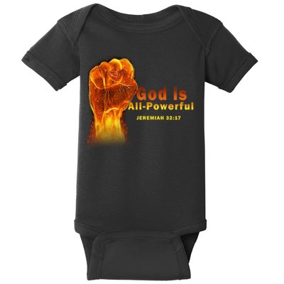 God is All-Powerful Baby Bodysuit