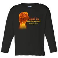 God is All-Powerful Toddler Long Sleeve Shirt