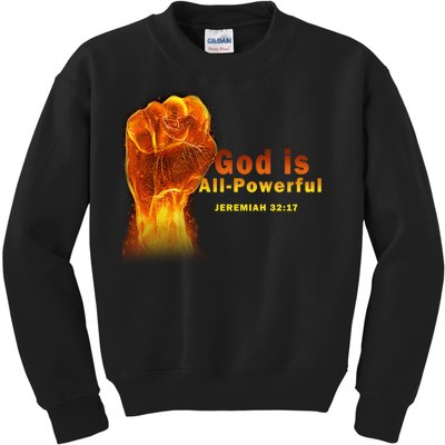 God is All-Powerful Kids Sweatshirt