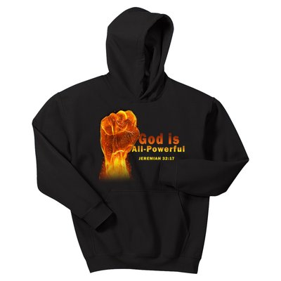 God is All-Powerful Kids Hoodie