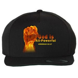 God is All-Powerful Wool Snapback Cap