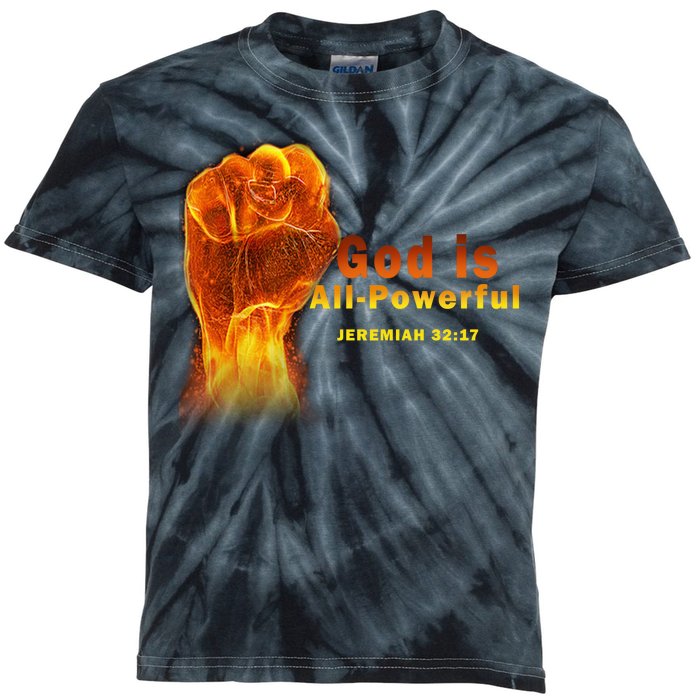 God is All-Powerful Kids Tie-Dye T-Shirt