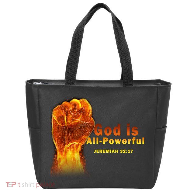 God is All-Powerful Zip Tote Bag