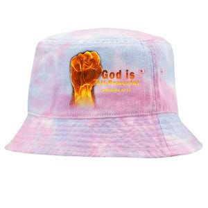 God is All-Powerful Tie-Dyed Bucket Hat