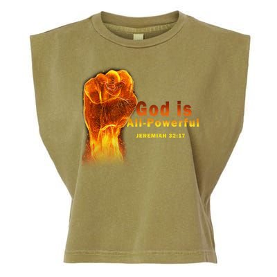 God is All-Powerful Garment-Dyed Women's Muscle Tee