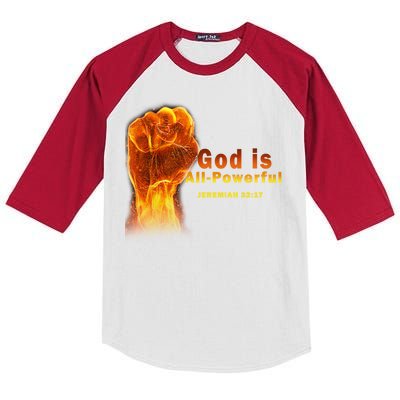 God is All-Powerful Kids Colorblock Raglan Jersey