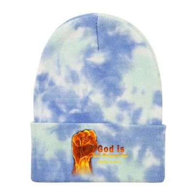 God is All-Powerful Tie Dye 12in Knit Beanie