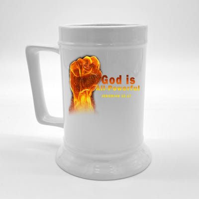 God is All-Powerful Beer Stein