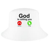 God Is Calling Decline or Pray Cool Comfort Performance Bucket Hat