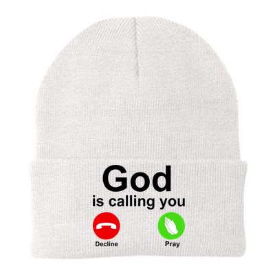 God Is Calling Decline or Pray Knit Cap Winter Beanie