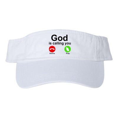 God Is Calling Decline or Pray Valucap Bio-Washed Visor