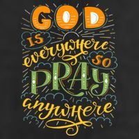 God is Everywhere So Pray Anywhere Cool Comfort Performance Bucket Hat